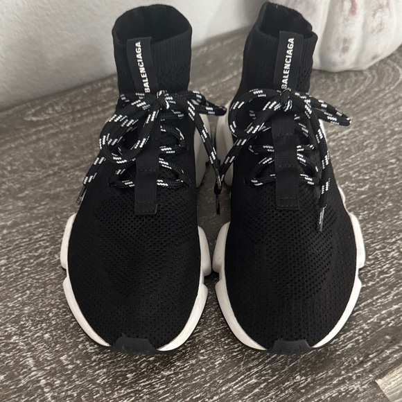 Authentic Balenciaga Black and White Sneakers - Picture 1 of 9